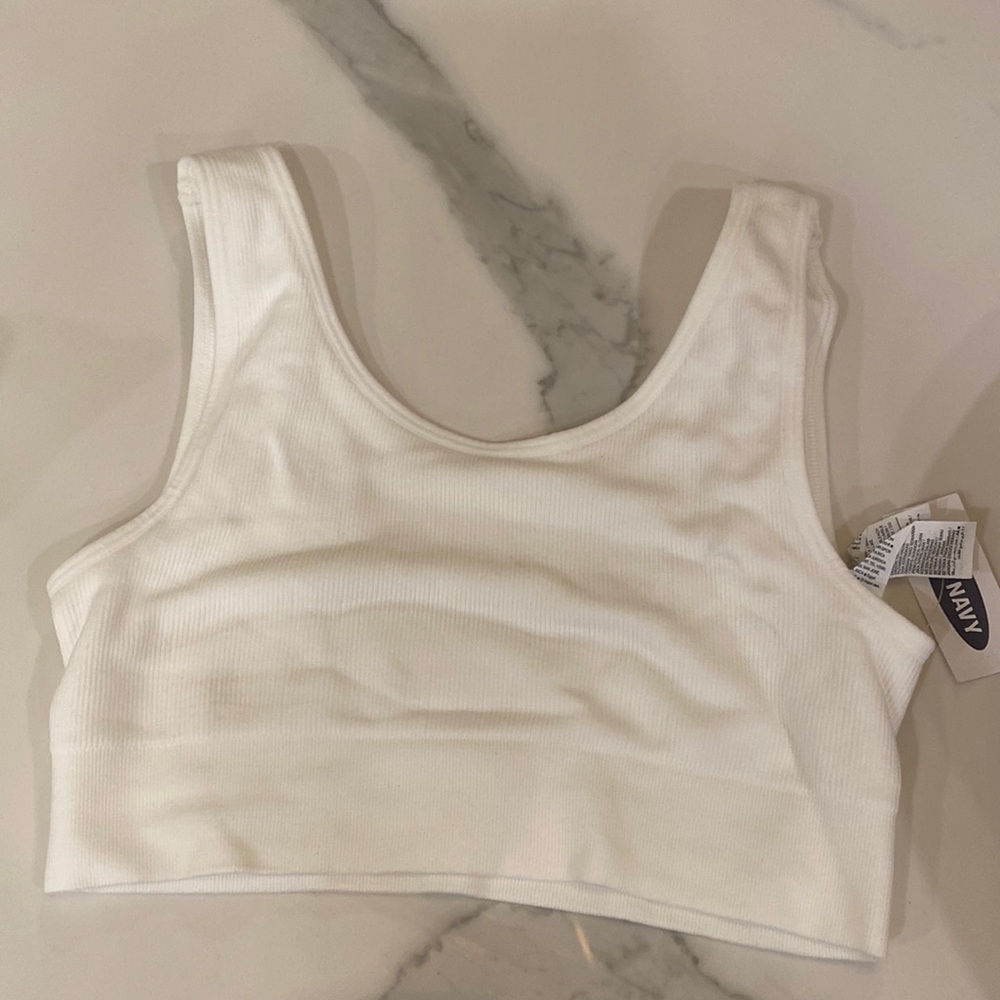 Old Navy. White bra. Net. Stretch. Brand new
